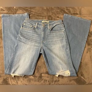 Levi’s Distressed 726 Flare Jeans Light Wash Size W28 & L32